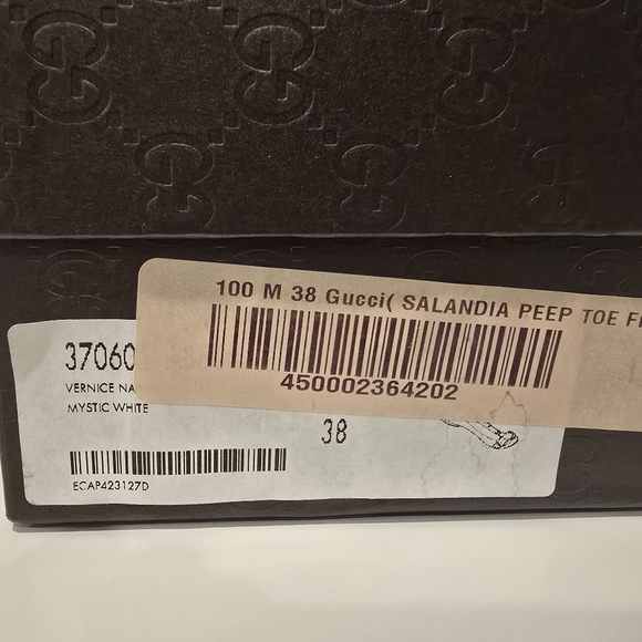 Gucci ivory peep toe flats - Picture 4 of 6